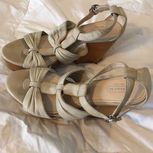 Coach cream colored platforms